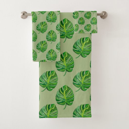 Simple Green Motif de feuille de Monstera sur fond (En situation)