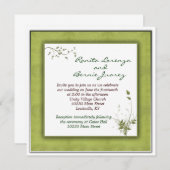 Simple Green Wedding Floral Kaart (Voorkant / Achterkant)