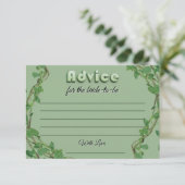 Simple Greenery Bridal Shower Advice For The Bride Informatiekaartje (Staand voorkant)