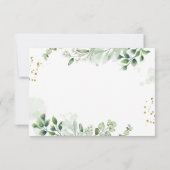 Simple Greenery Eucalyptus RSVP Invitation Kaartje (Achterkant)