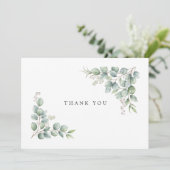 Simple Greenery Funeral Personalized Thank You Bedankkaart (Staand voorkant)