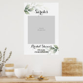 Simple Greenery Vrijgezellenfeest Photo Prop Poste Poster (Keuken)