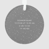 Simple Grey Élégant bébé premier Noël (dos)