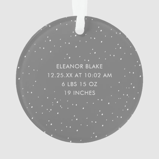 Simple Grey Élégant bébé premier Noël (dos)