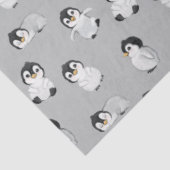Simple Grey Penguin Winter Baby shower Tissuepapier (Detail)