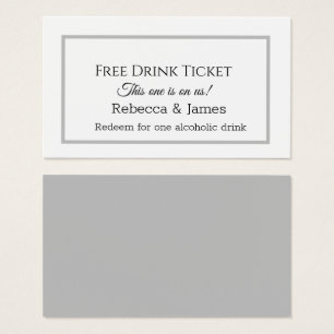 Simple Grey Plain Gris Libre Billet Boisson