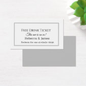 Simple Grey Plain Gris Libre Billet Boisson (Bureau)