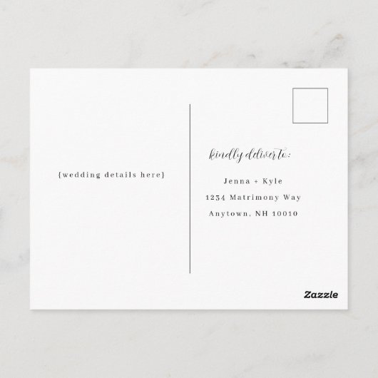 Simple Grey Response Wedding RSVP Briefkaart (Achterkant)