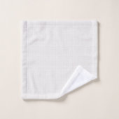 Simple grille géométrique beige blanc vérification (Gant de toilette)