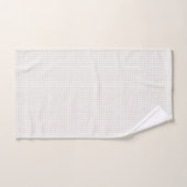 Simple grille géométrique beige blanc vérification (Serviette à main)