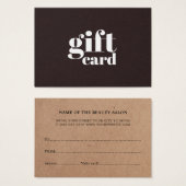 Simple gris foncé imprimé Kraft Beauty Salon (Devant & derrière)