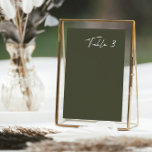 Simple gris foncé moderne Mariage Numéro de table<br><div class="desc">La simplicité du design lui permet de compléter sans effort n'importe quel thème ou style de décoration mariage, ce qui en fait un choix polyvalent pour votre journée spéciale. La typographie soignée et le design épuré créent un look moderne et sophistiqué, donnant le ton d'une fête mariage mémorable. Conçu pour...</div>