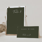 Simple gris foncé moderne Mariage Numéro de table