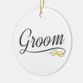 Simple Groom Floral Wedding Calligraphy | Ornement (Gauche)