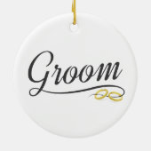 Simple Groom Floral Wedding Calligraphy | Ornement (Dos)