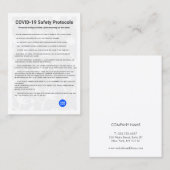 Simple Hair Salon COVID19 Safety Protocol Visitekaartje (Voorkant / Achterkant)