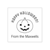 Simple Halloween Pumpkin Arch Message Rubberstempel (Afrduk)