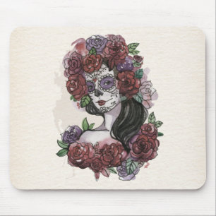 Simple Hand-draw Dia de los Muertos   Mousepad Muismat