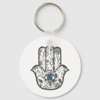 Simple Hand Drawn Floral Hamsa Hand