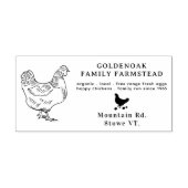 Simple Hand Sketch Personalized Chicken Eg Boerder Rubberstempel (Afrduk)