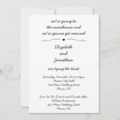 Simple Handwritten Intimate Courthouse Wedding Kaart (Voorkant)