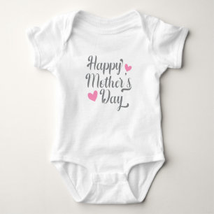 Simple Happy Moederdag Calligraphy Bodysuit