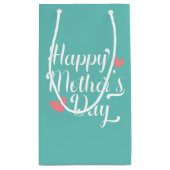 Simple Happy Moederdag Calligraphy | Gift Bag Klein Cadeauzakje (Achterkant)