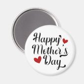 Simple Happy Moederdag Calligraphy | Magneet (Voorkant / Achterkant)