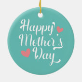 Simple Happy Moederdag Calligraphy | Versiering Keramisch Ornament (Achterkant)