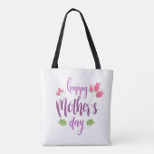 Simple Happy Moederdag Floral | Canvas tas (Achterkant)