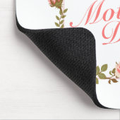 Simple Happy Moederdag Floral Lijst Mousepad Muismat (Hoek)