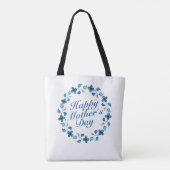 Simple Happy Moederdag Floral Wreath Canvas tas (Achterkant)