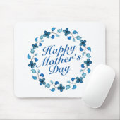 Simple Happy Moederdag Floral Wreath Mousepad Muismat (Met muis)