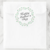 Simple Happy Moederdag Floral Wreath Sticker (Tas)