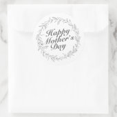 Simple Happy Moederdag Floral Wreath Sticker (Tas)