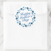 Simple Happy Moederdag Floral Wreath Sticker (Tas)