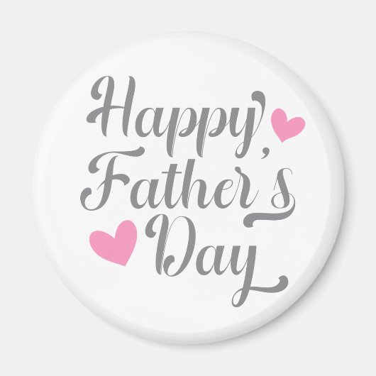 Simple Happy Vaderdag Calligraphy | Magneet (Voorkant)