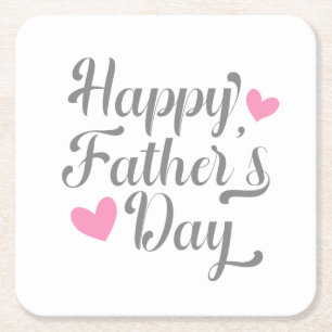 Simple Happy Vaderdag Calligraphy ONDERZETTER