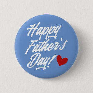 Simple Happy Vaderdag Calligraphy   Pin-Button Ronde Button 5,7 Cm