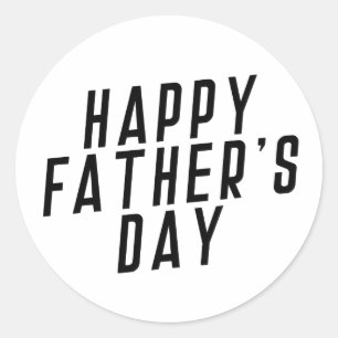 Simple Happy Vaderdag Typografie Sticker