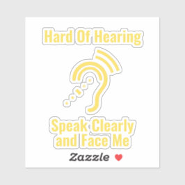 Simple Hard Of Hearing Sticker