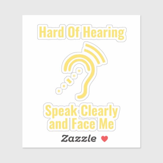 Simple Hard Of Hearing Sticker (Vel)