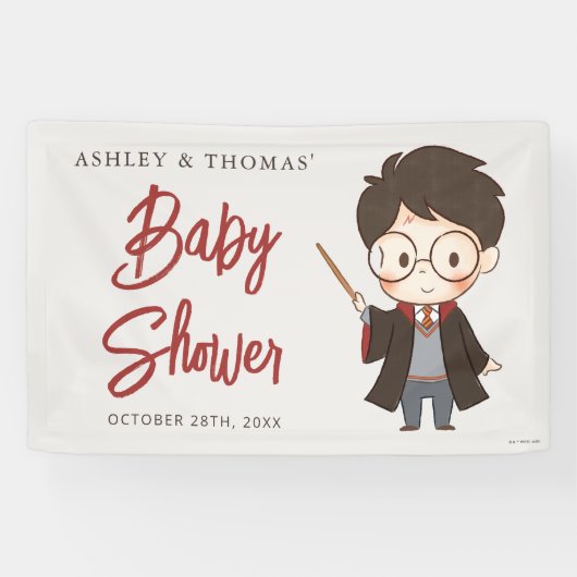 Simple Harry Potter-Baby shower Spandoek (Horizontaal)