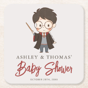 Simple Harry Potter-Baby shower Vierkante Kartonnen Onderzetter