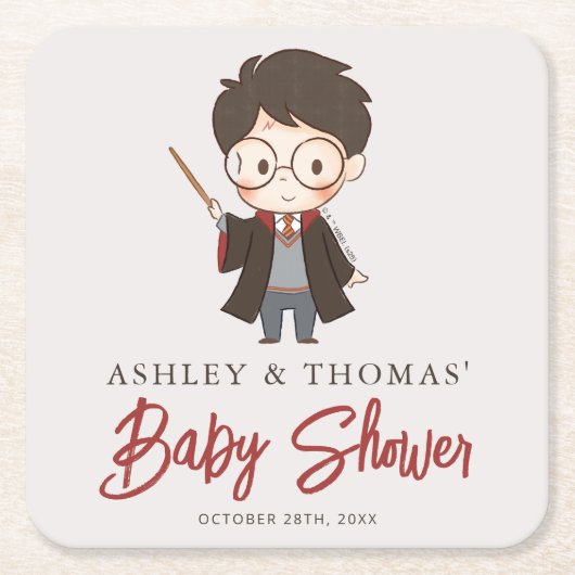 Simple Harry Potter-Baby shower Vierkante Kartonnen Onderzetter (Voorkant)