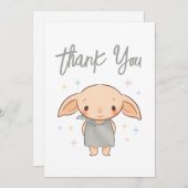 Simple Harry Potter - Dobby Baby Shower Bedankkaart (Voorkant / Achterkant)