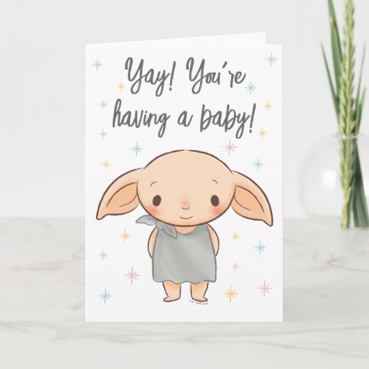 Simple Harry Potter - Dobby Baby shower Kaart (Voorkant)