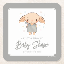 Simple Harry Potter - Dobby Baby Shower Vierkante Kartonnen Onderzetter