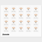 Simple Harry Potter - Dobby Baby Shower Vierkante Sticker (Vel)