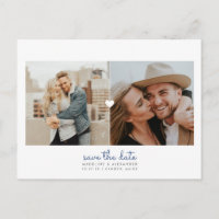 Simple Heart Enregistrer la carte postale Date